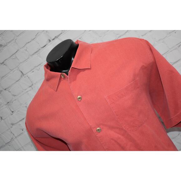Tommy Bahama Hawaiian SILK Shirt Mens Size 2XL Coconut Buttons Pink - Picture 1 of 6